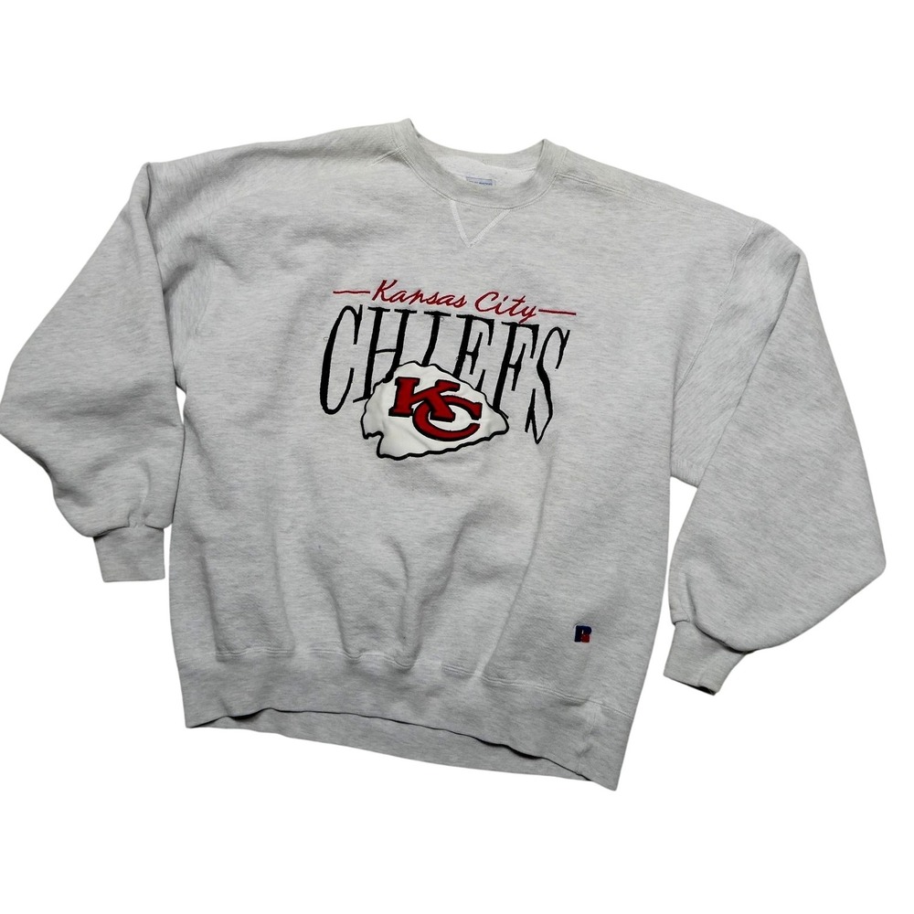 Vintage Kansas City Chiefs Sweatshirt Mens 2XL NFL Football Russell Athletic 90s